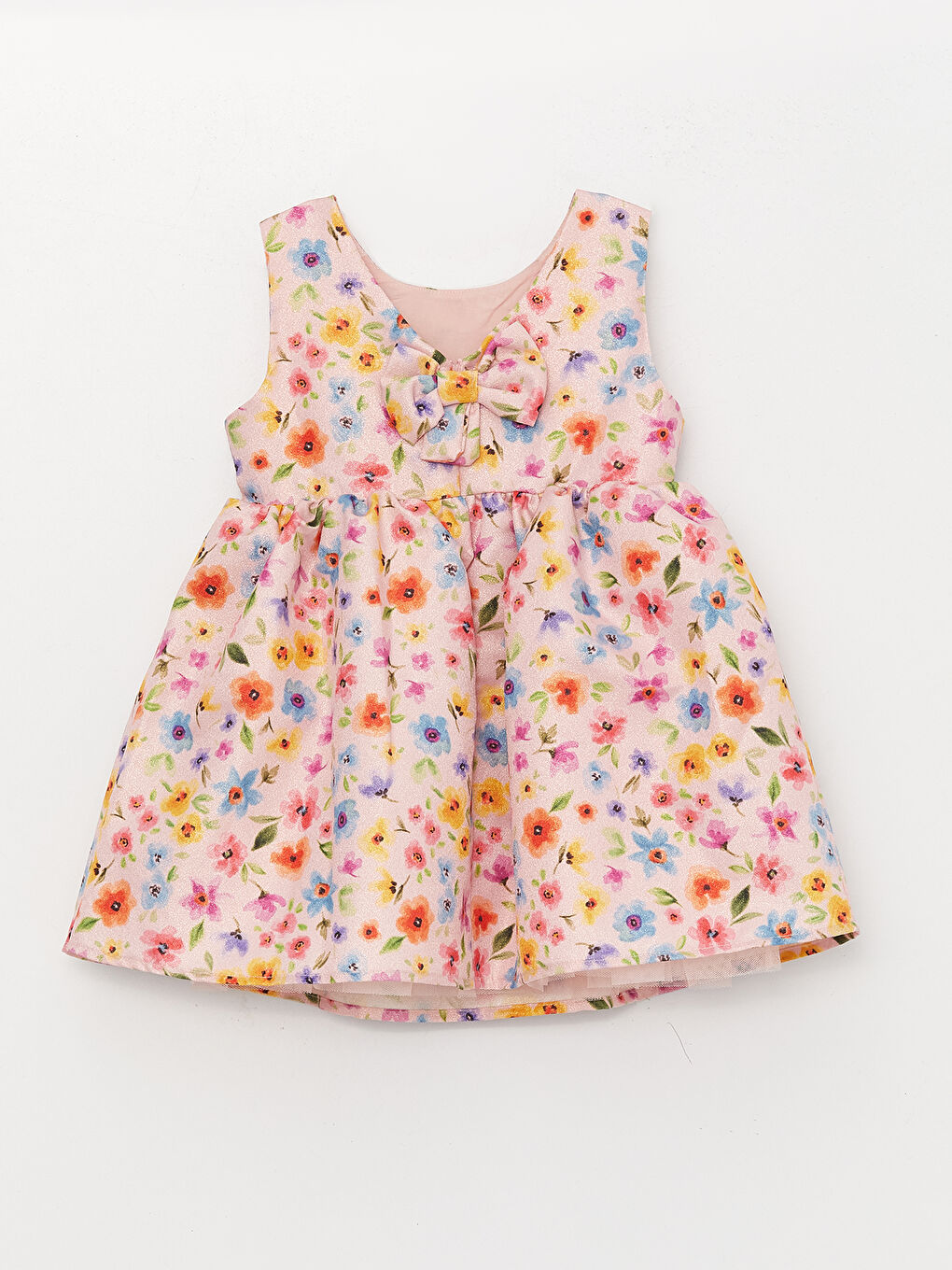 Crew Neck Patterned Baby Girls' Dress -S3I128Z1-LT9