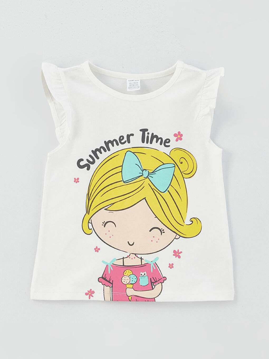 فيست مطبوع بياقة دائرية - بنات رضع - مجموعتين-2