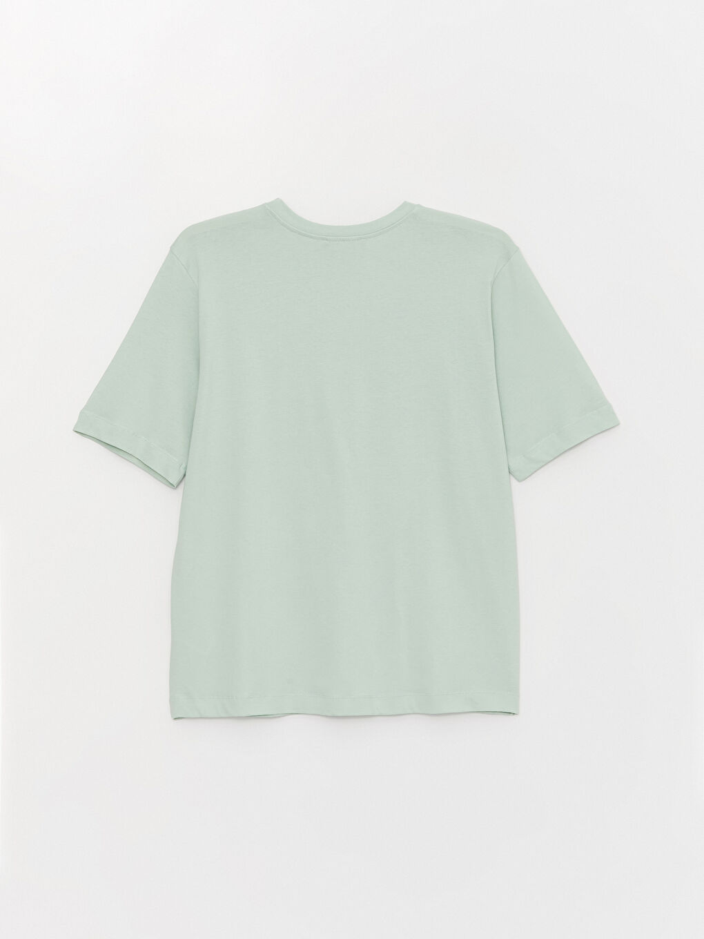 Yeşil Bisiklet Yaka Baskılı Kısa Kollu Oversize Kadın Tunik-6