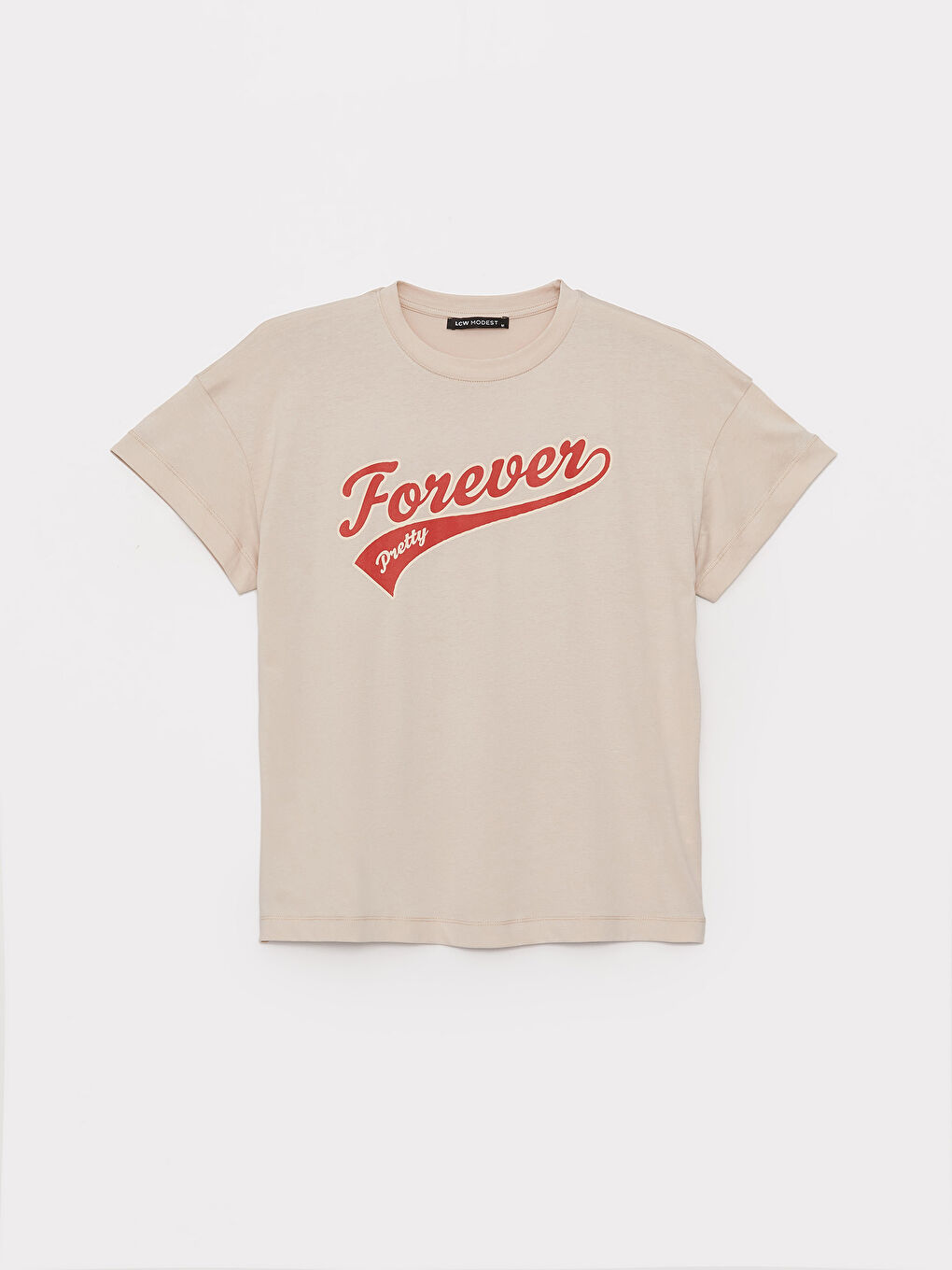 Crew Neck Printed Short Sleeve Oversize Women's Tunic-5