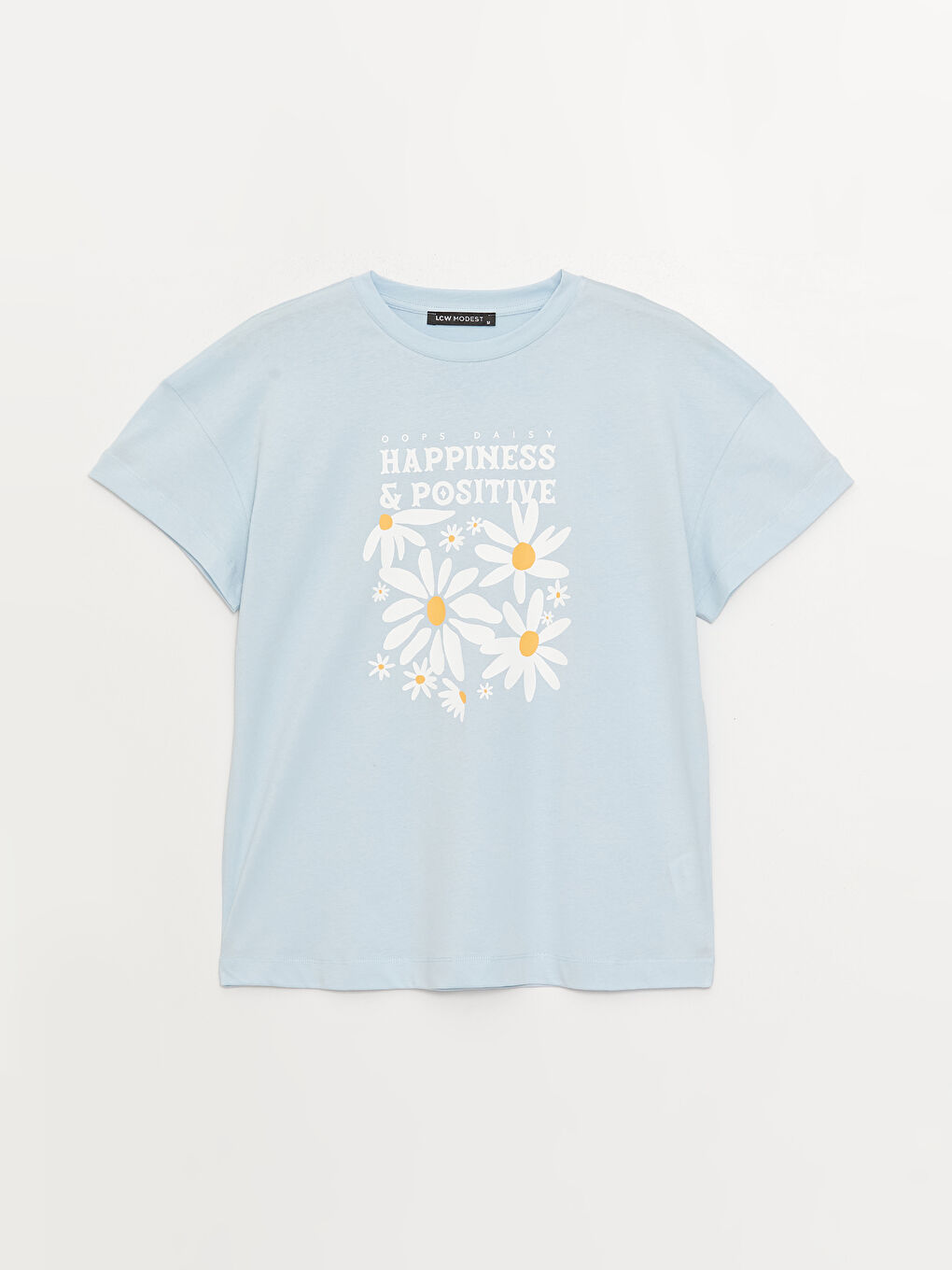 Crew Neck Printed Short Sleeve Oversize Women's Tunic-5