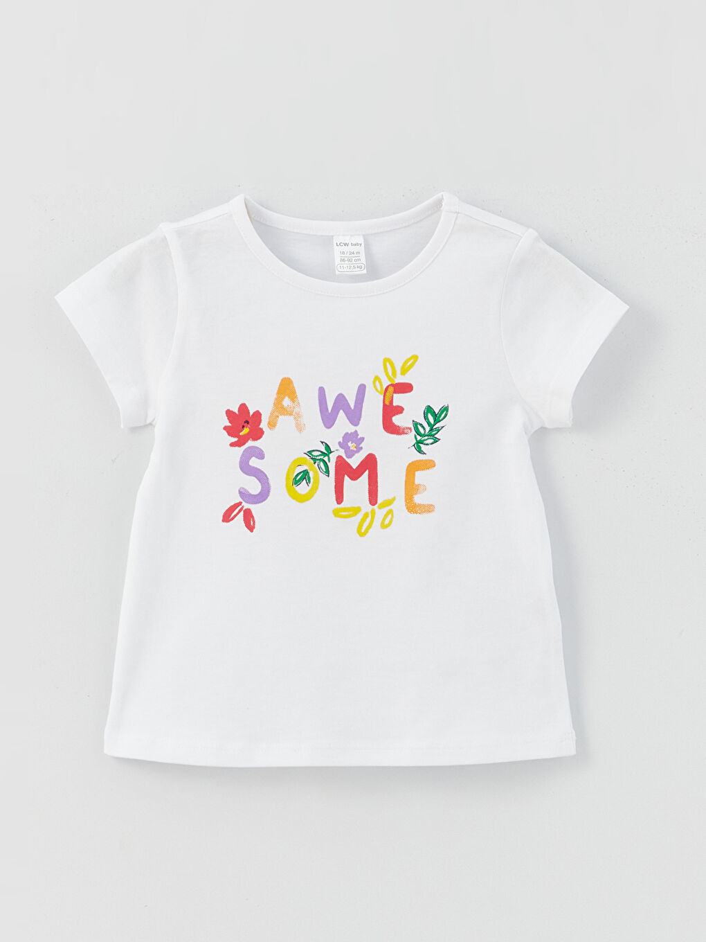 Crew Neck Baby Girls T-Shirt 2 Pack-1