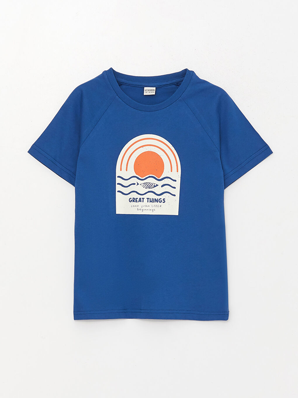 Crew Neck Printed Short Sleeve Boys' T-Shirt