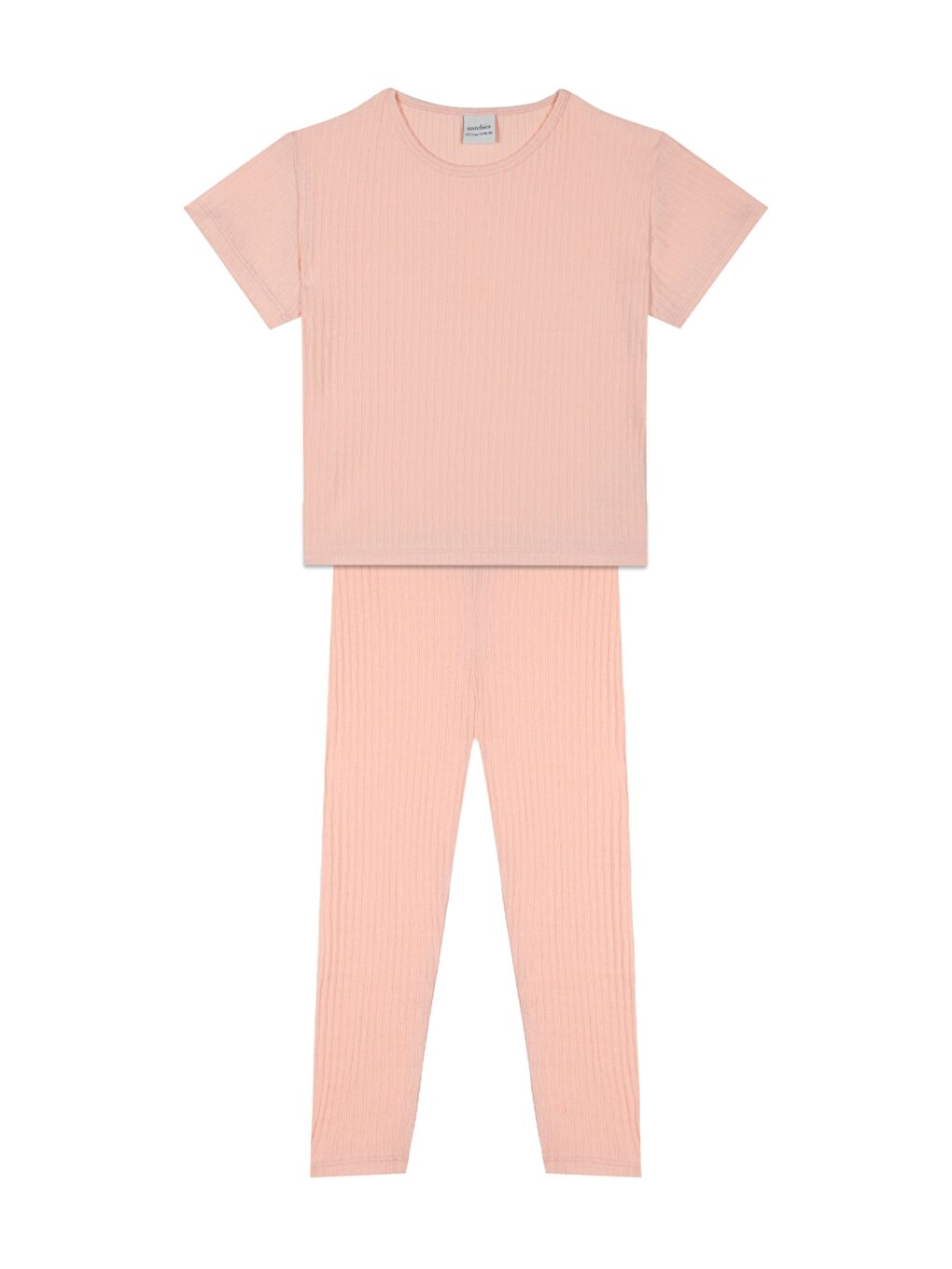 Pembe Bisiklet Yaka Kısa Kollu Kız Çocuk Pijama Takım