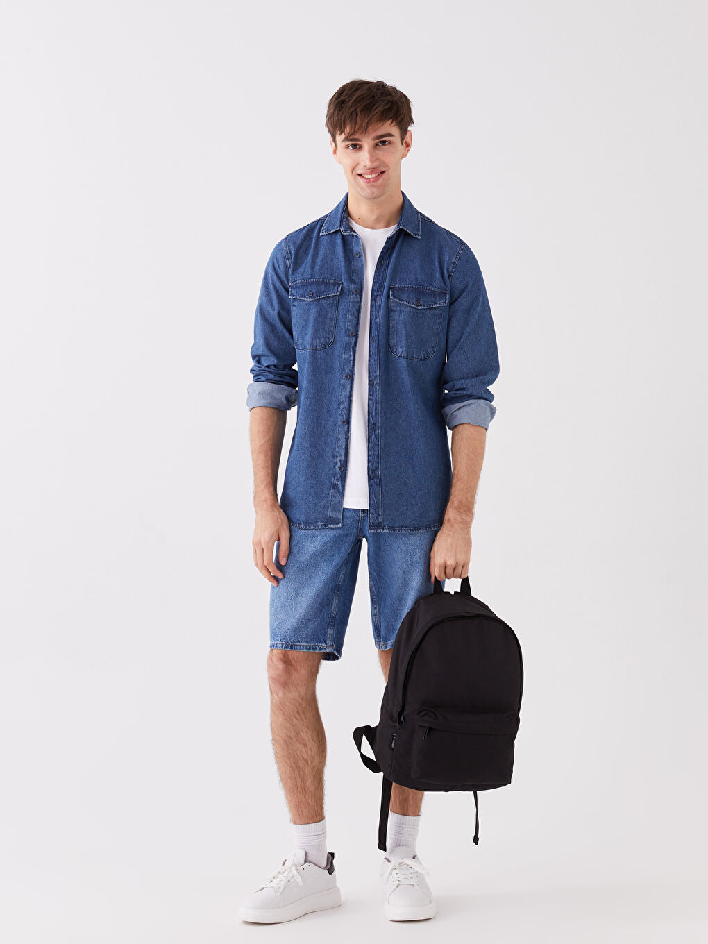 Multi-Compartment Men's Backpack-1