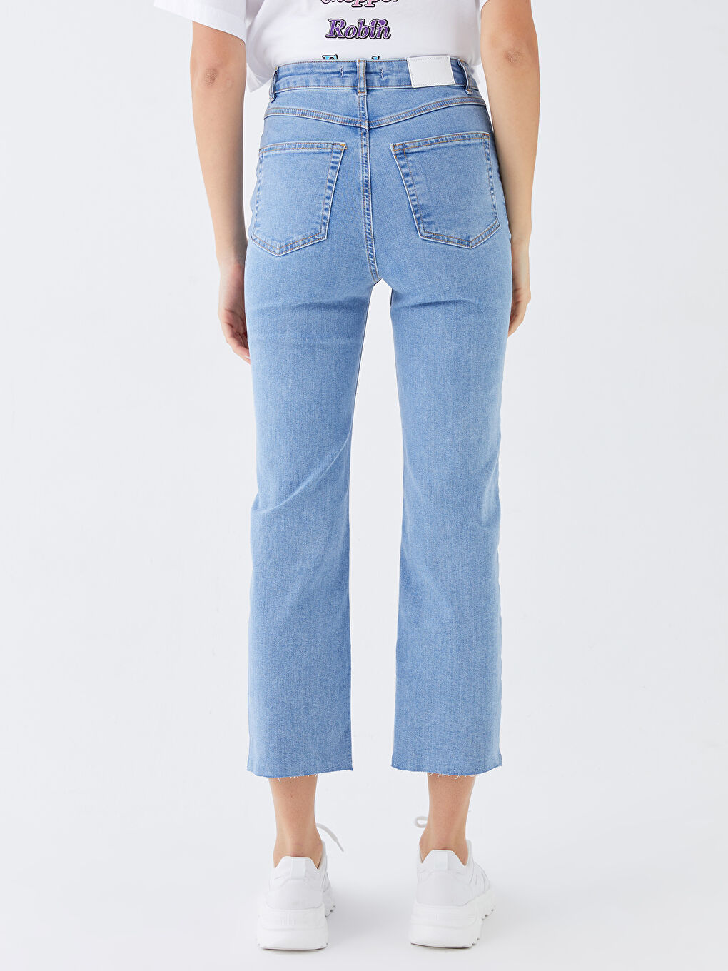 High Waisted Straight Fit Women's Jeans-4