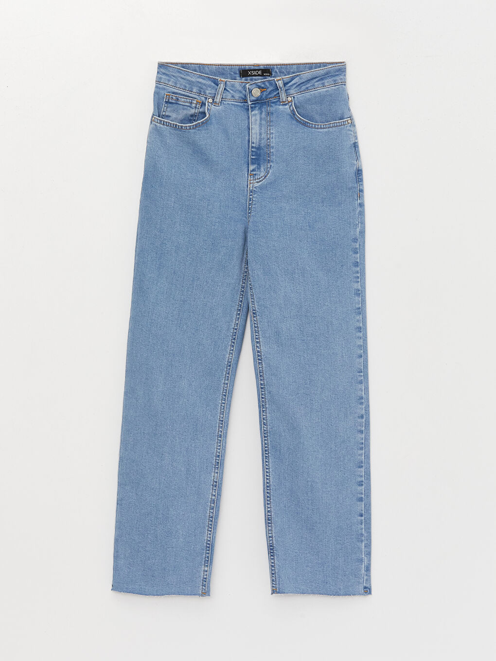 High Waisted Straight Fit Women's Jeans-5