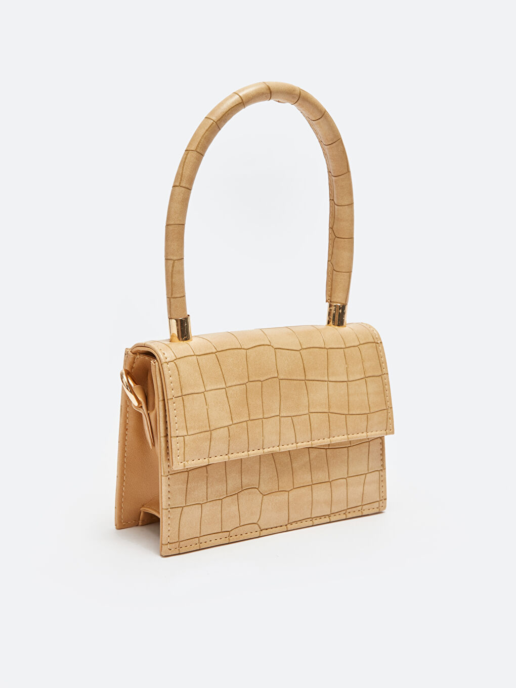 Sac d'Épaule Effet Croco en Similicuir pour Femmes-4