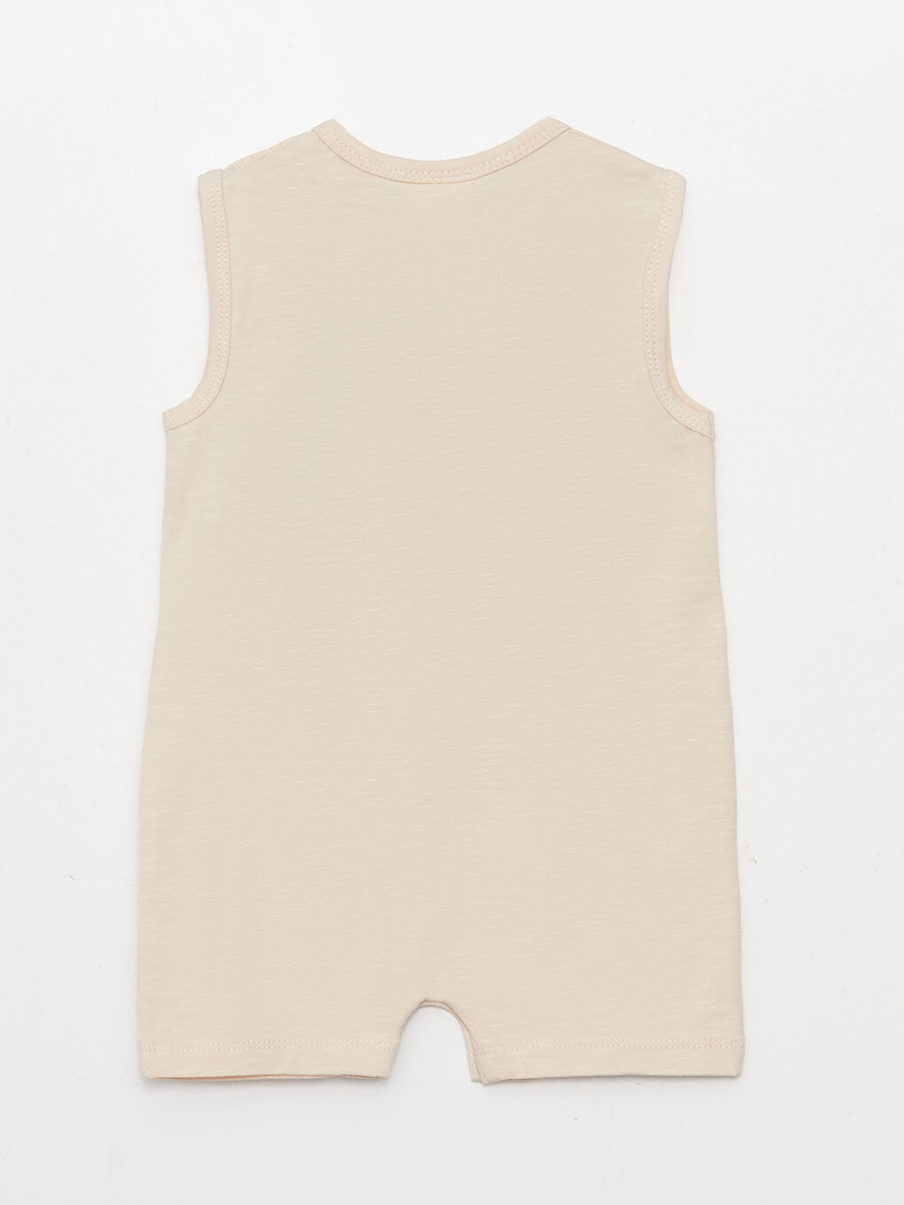 Bej Bisiklet Yaka Baskılı Kız Bebek Tulum-1