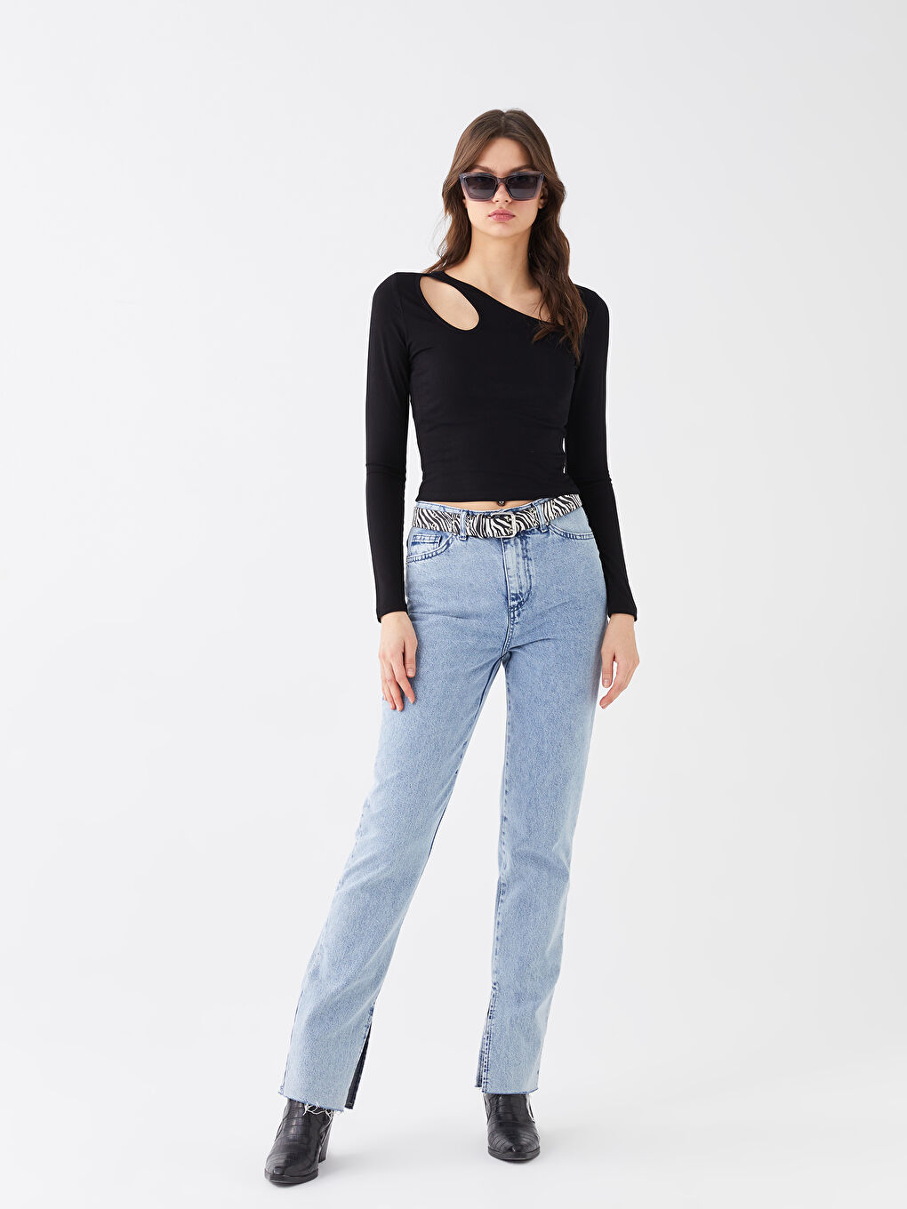 Gri Köşeli Güneş Gözlüğü-1