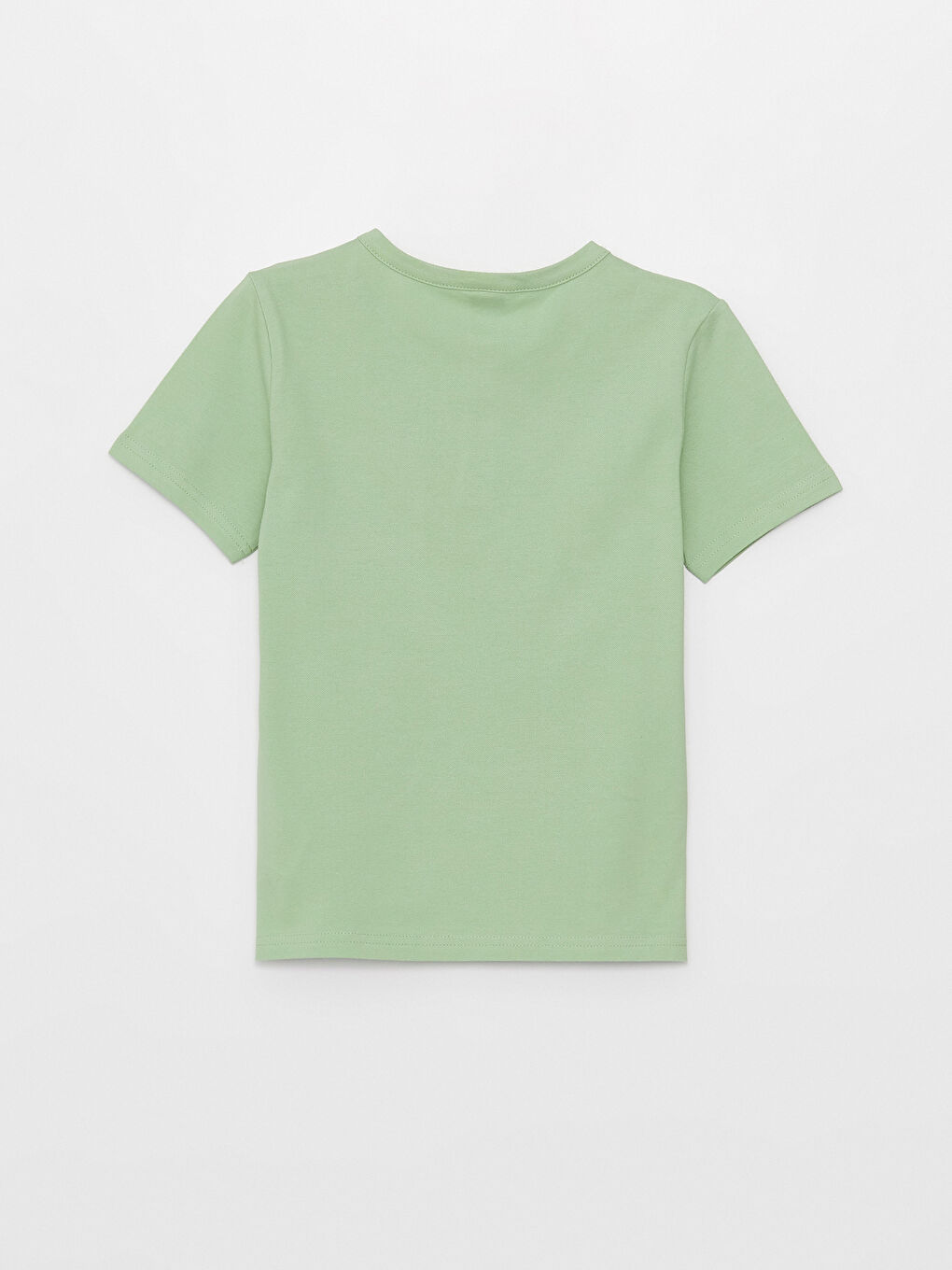 Crew Neck Basic Short Sleeve Cotton Boy T-shirt-1