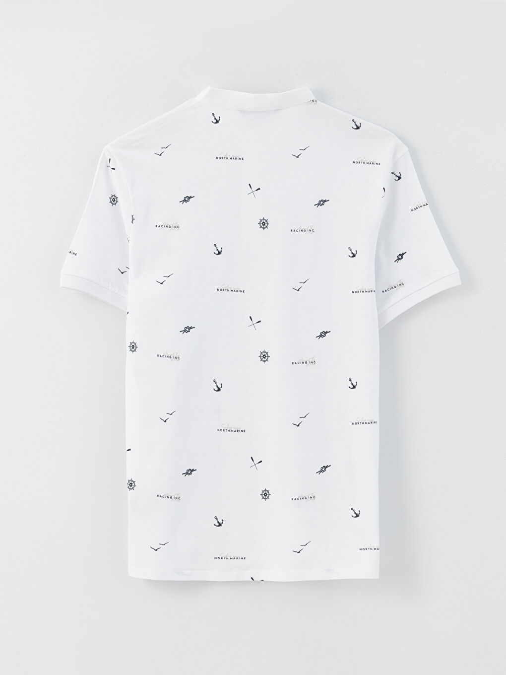 Tricou cu Guler de Judecător, Mânecă Scurtă, Cu Model, pentru Bărbați-6