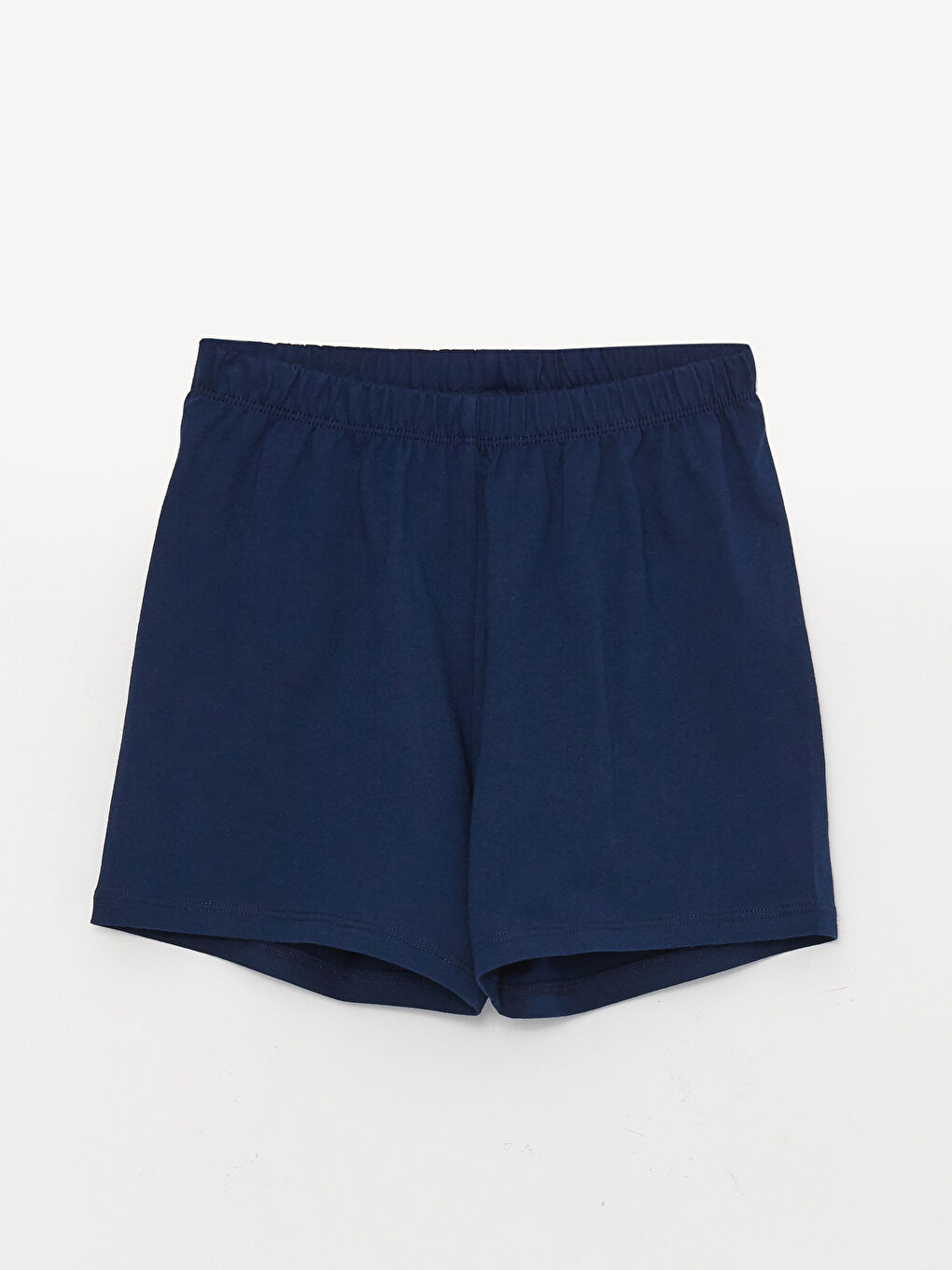 Crew Neck Printed Short Sleeve Girls' Pyjama Set with Shorts-2