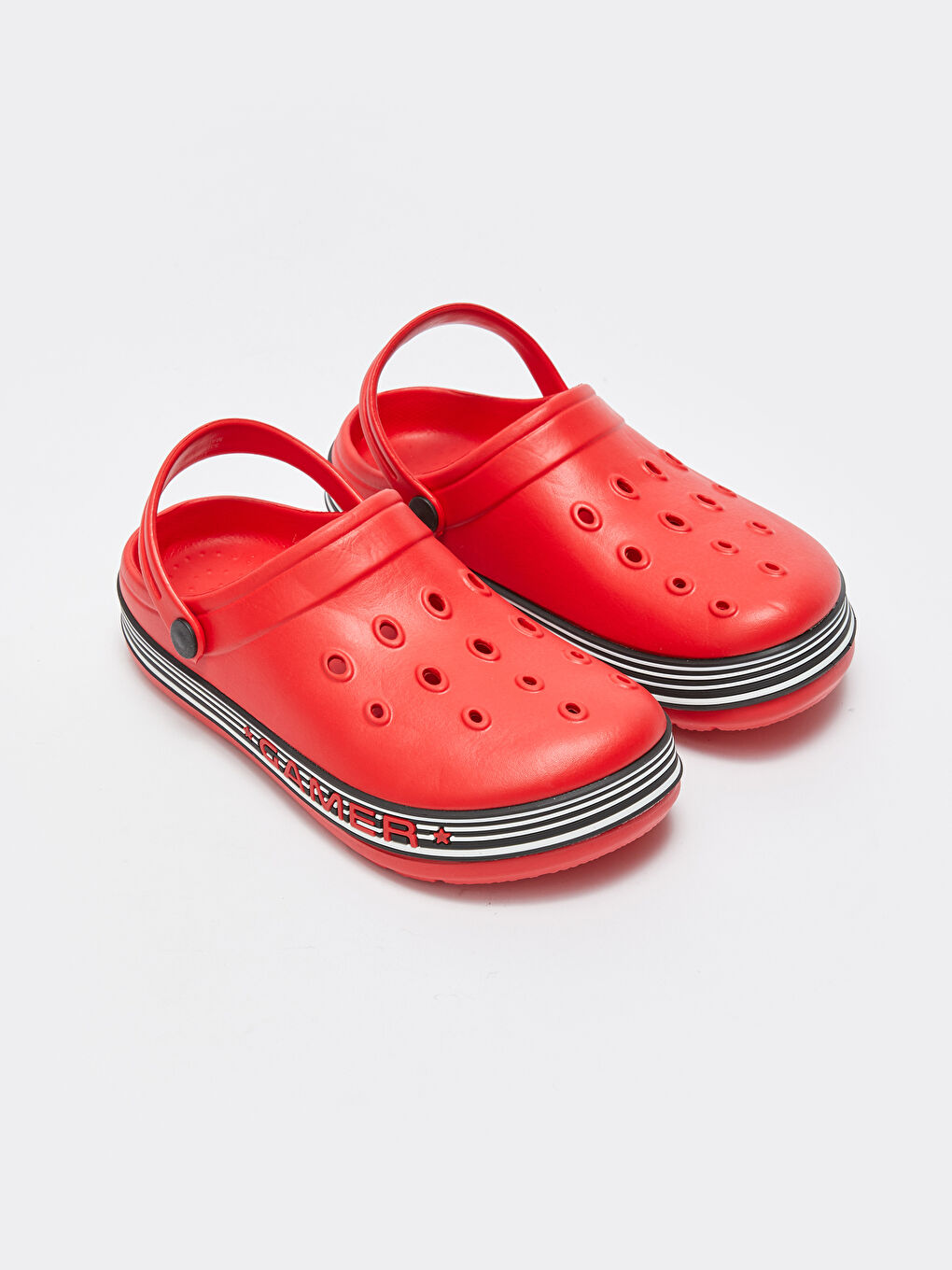 Kırmızı Baskılı Erkek Çocuk Plaj Sandaleti