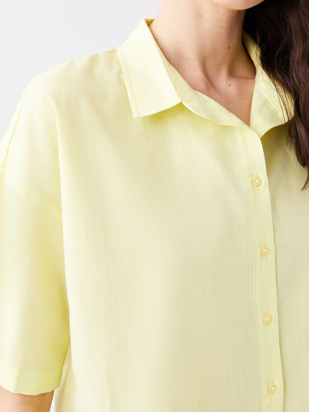 Short Sleeve Oversize Women's Shirt-2