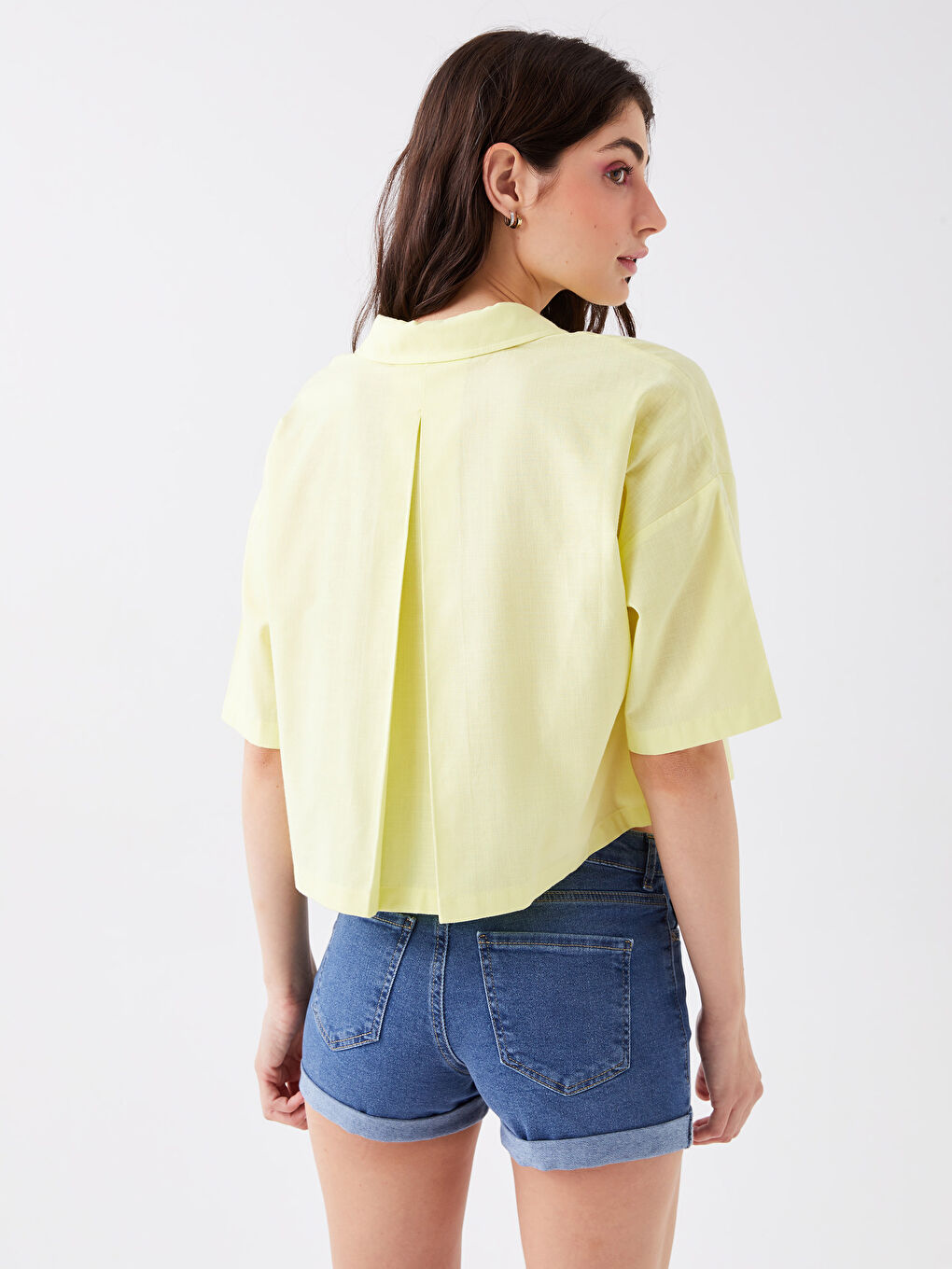 Short Sleeve Oversize Women's Shirt-3