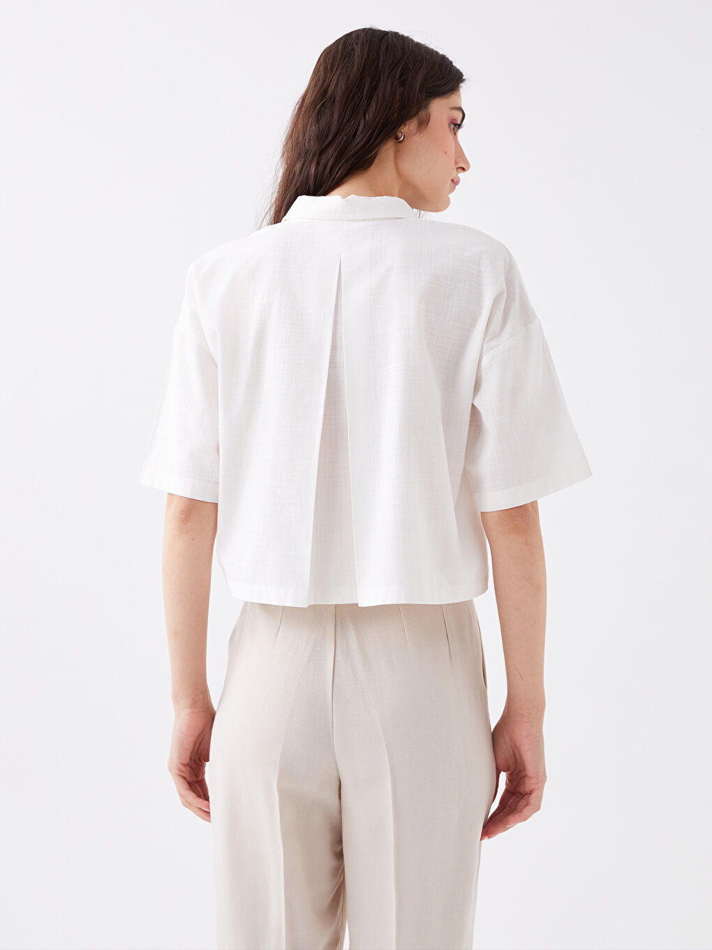 Short Sleeve Oversize Women's Shirt-4