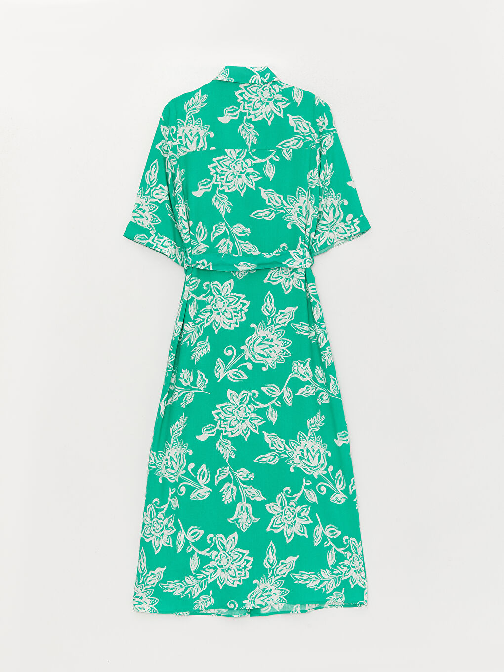 Floral Short Sleeve Women's Shirt Dress -S3I576Z8-LRR