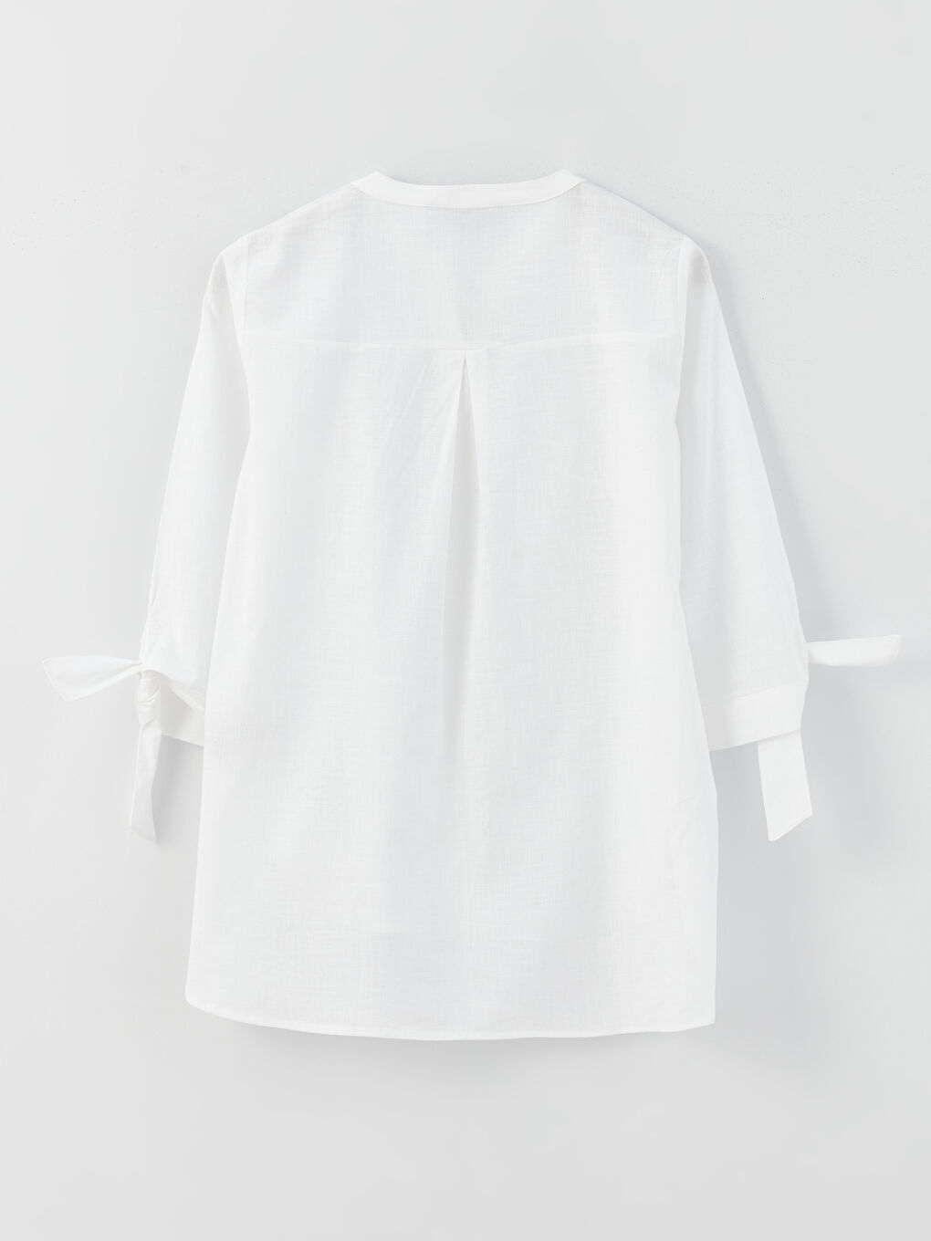 Blouse en Popeline à Encolure Henley pour Femmes-6