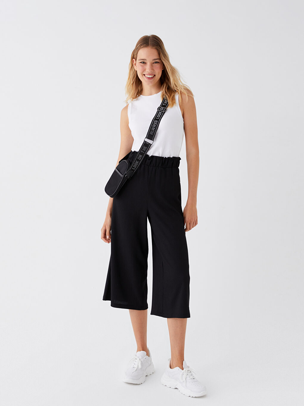 Elasticated Waist Relaxed Fit Women's Trousers