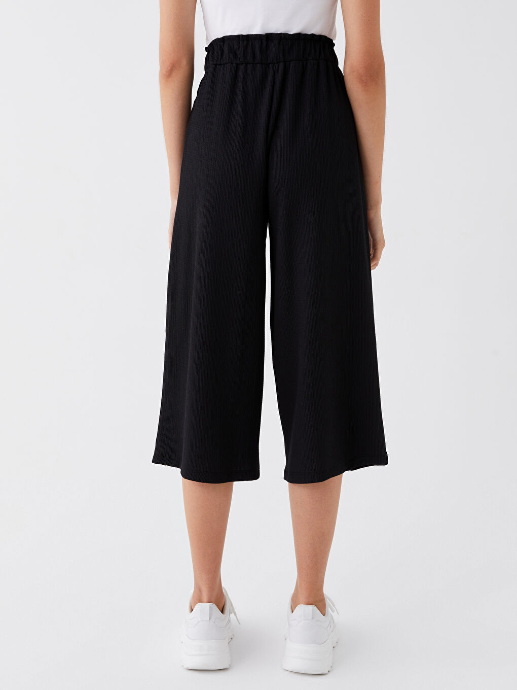 Elasticated Waist Relaxed Fit Women's Trousers-4