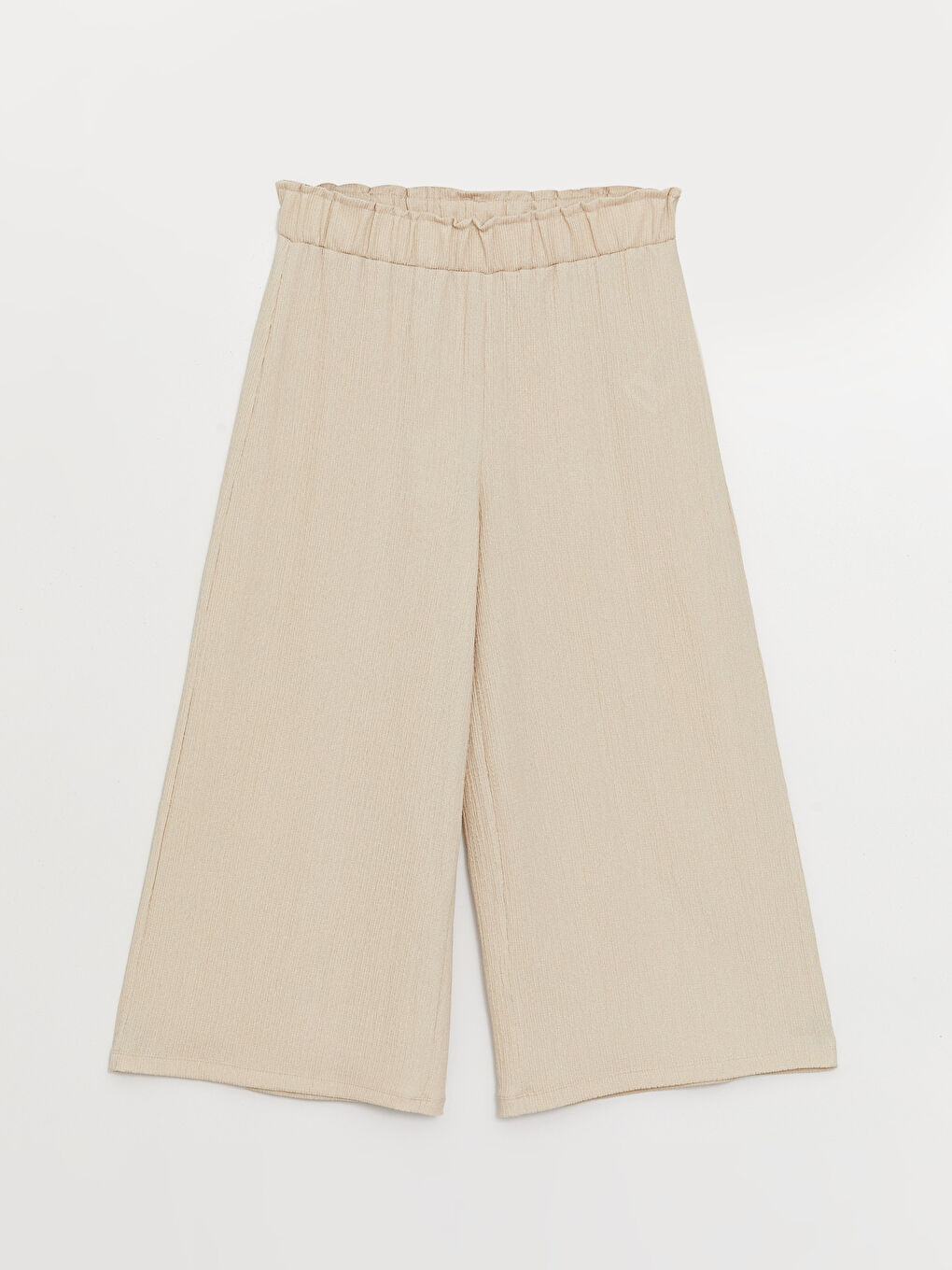 Gri Beli Lastikli Rahat Kalıp Kadın Pantolon-4