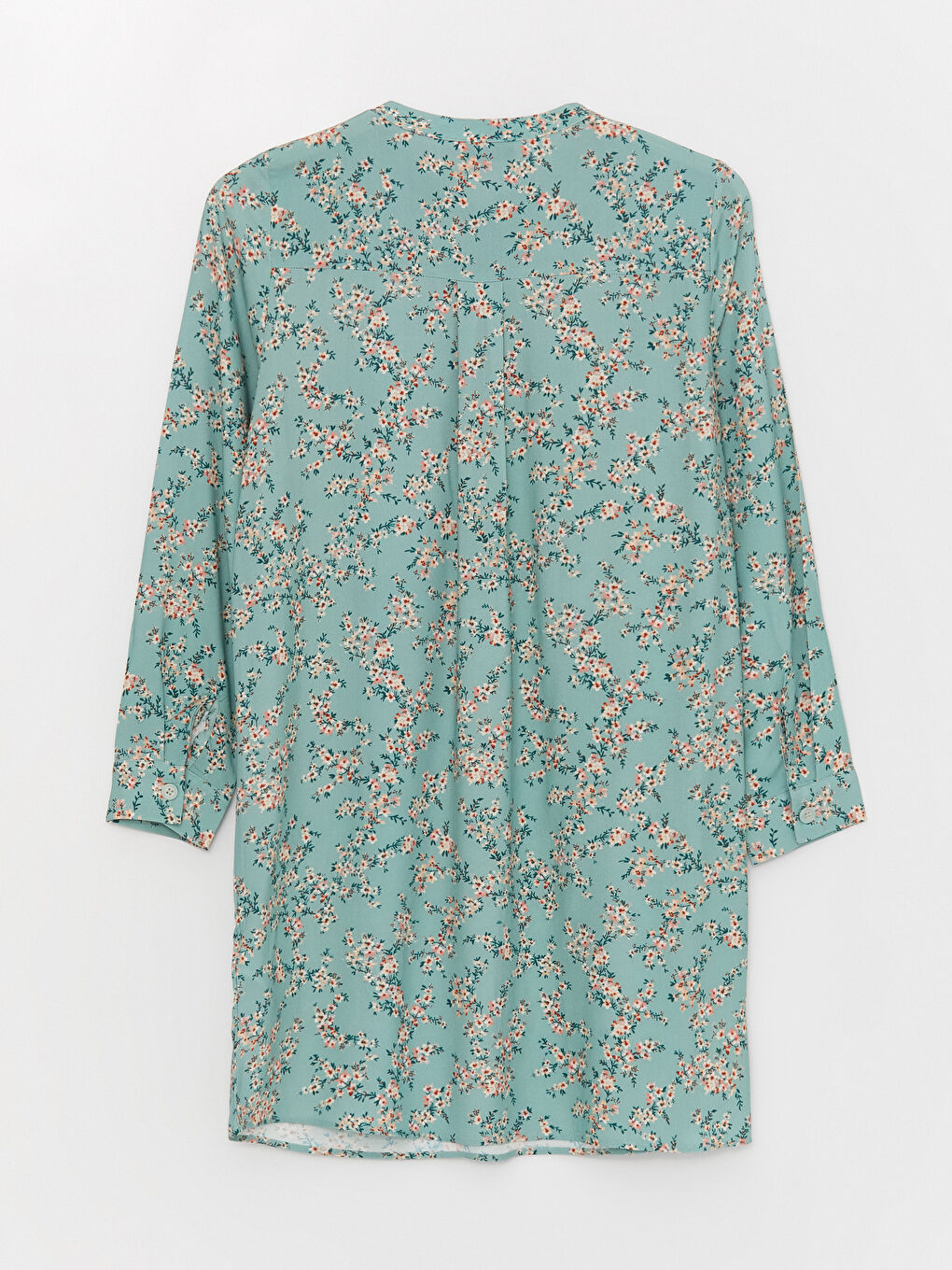 LCW Grace Grandad Collar Floral Long Sleeve Women's Tunic -S3I611Z8-LRL