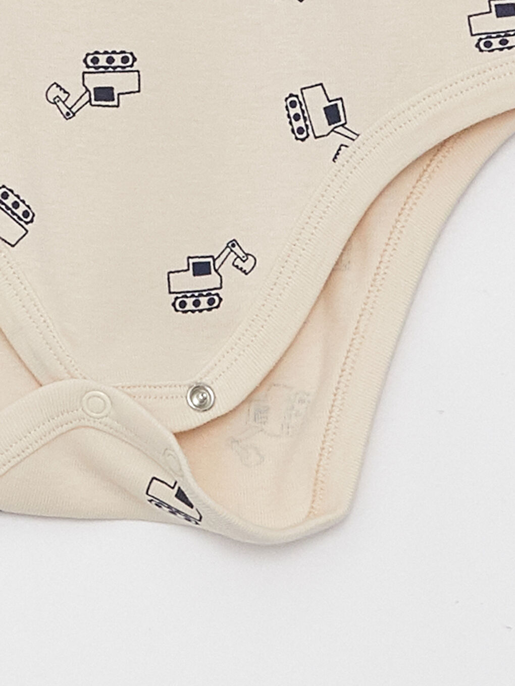 LCW ECO Crew Neck Long Sleeved Baby Boy Press Stud Bodysuit -S3I627Z1-LQB