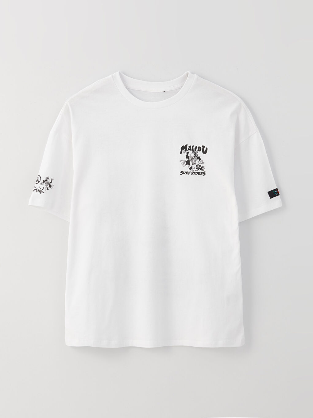 Crew Neck Short Sleeve Nostalgic Monkey Printed Jersey Men's T-Shirt-10