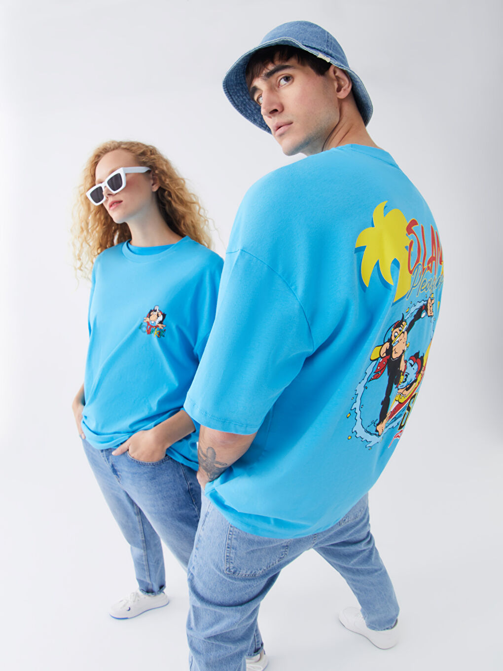 XSIDE Rundhalsausschnitt Kurzarm Nostalgischer Affe Bedrucktes Jersey T-Shirt für Herren -S3I638Z8-GJ0