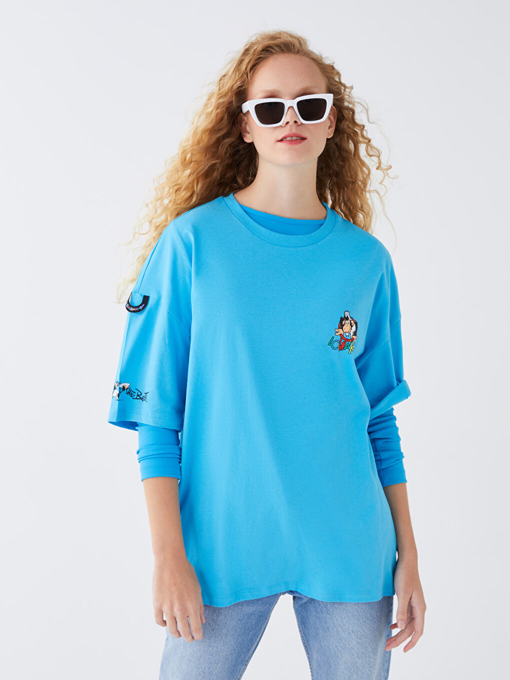 XSIDE Rundhalsausschnitt Kurzarm Nostalgischer Affe Bedrucktes Jersey T-Shirt für Herren -S3I638Z8-GJ0