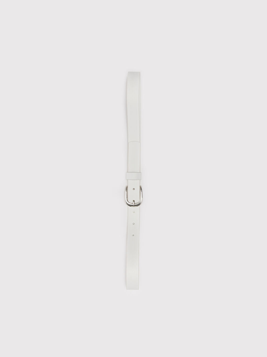 Beyaz Deri Görünümlü Kadın Kemer-2