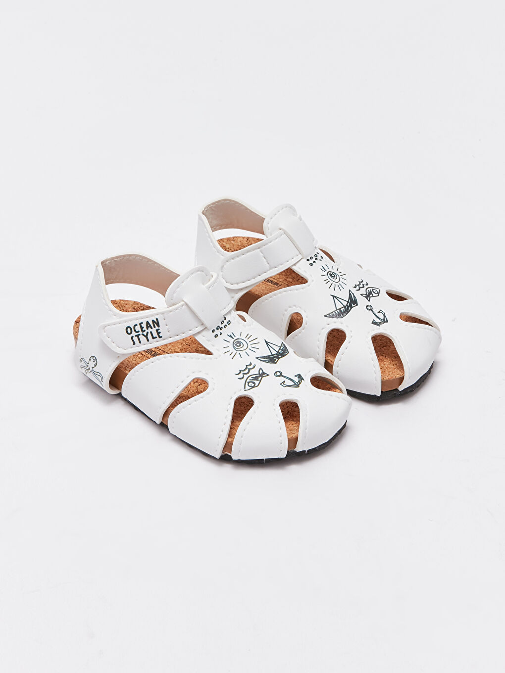 LCW STEPS Printed Perforated Baby Boy Sandals -S3I658Z1-V3Y