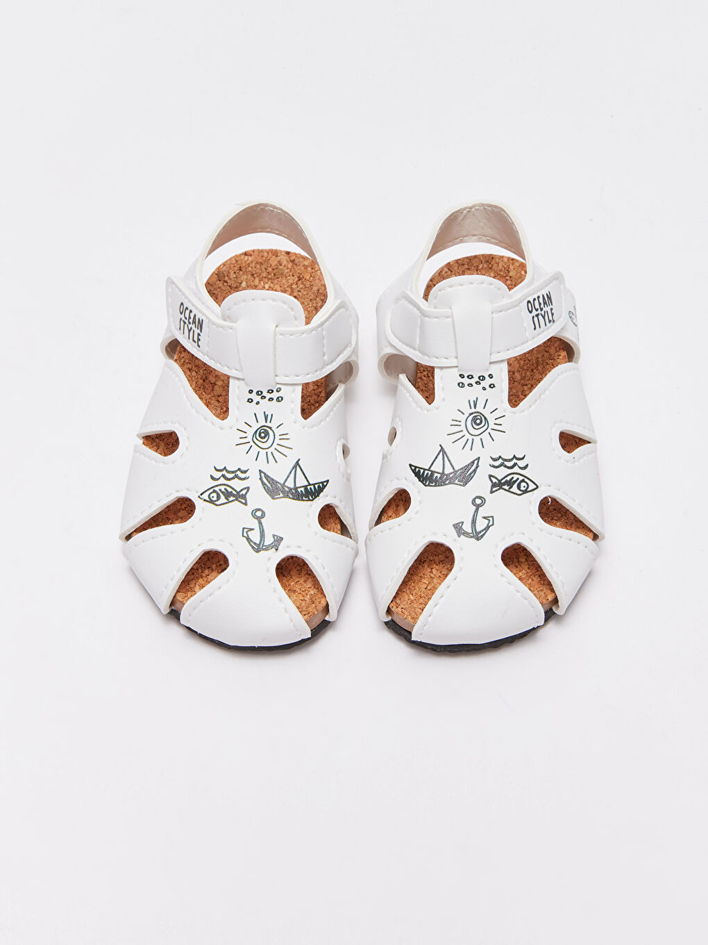 LCW STEPS Printed Perforated Baby Boy Sandals -S3I658Z1-V3Y