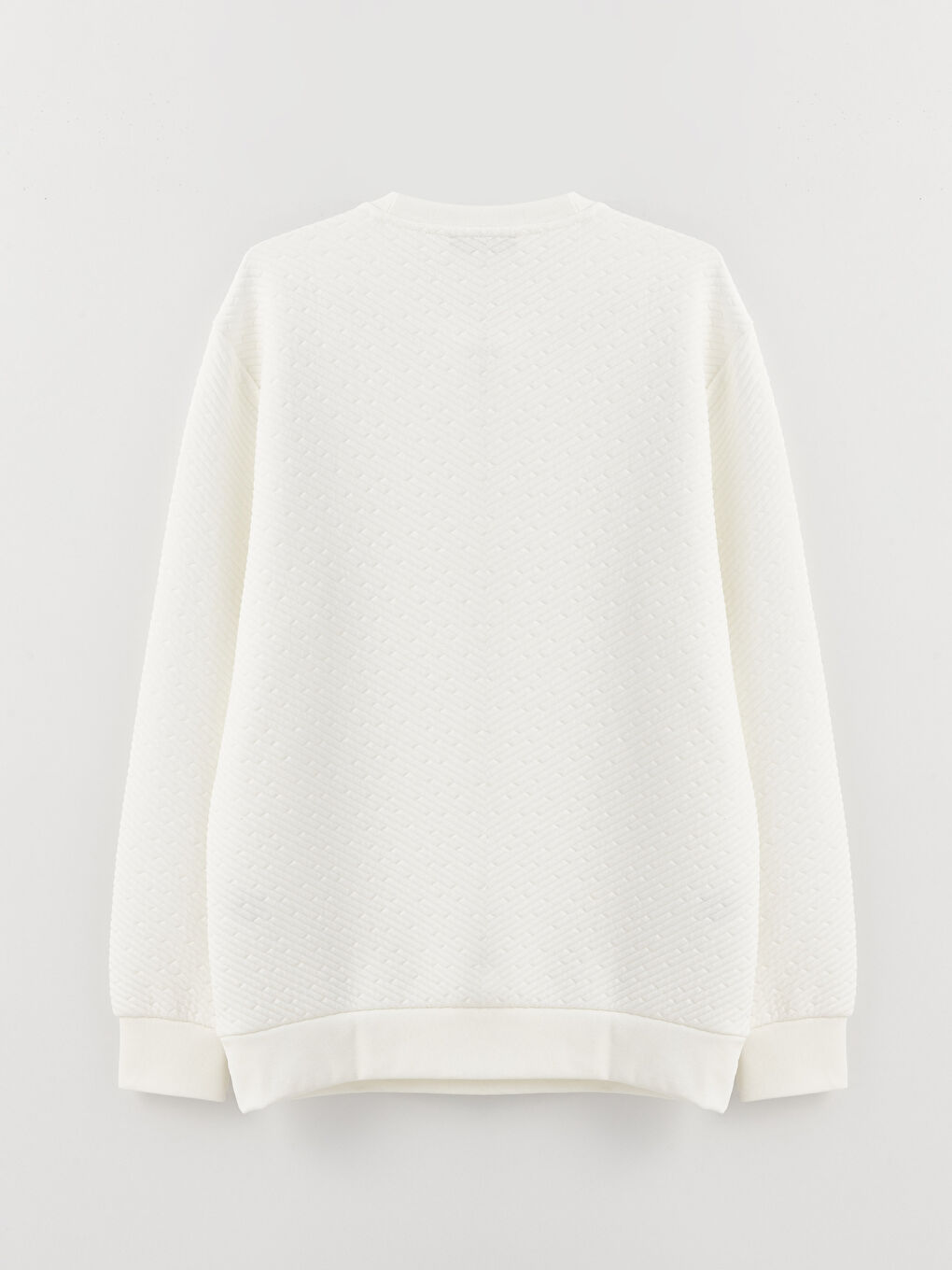 Ерлерге арналған ұзын жеңді дөңгелек жағалы свитшот-6