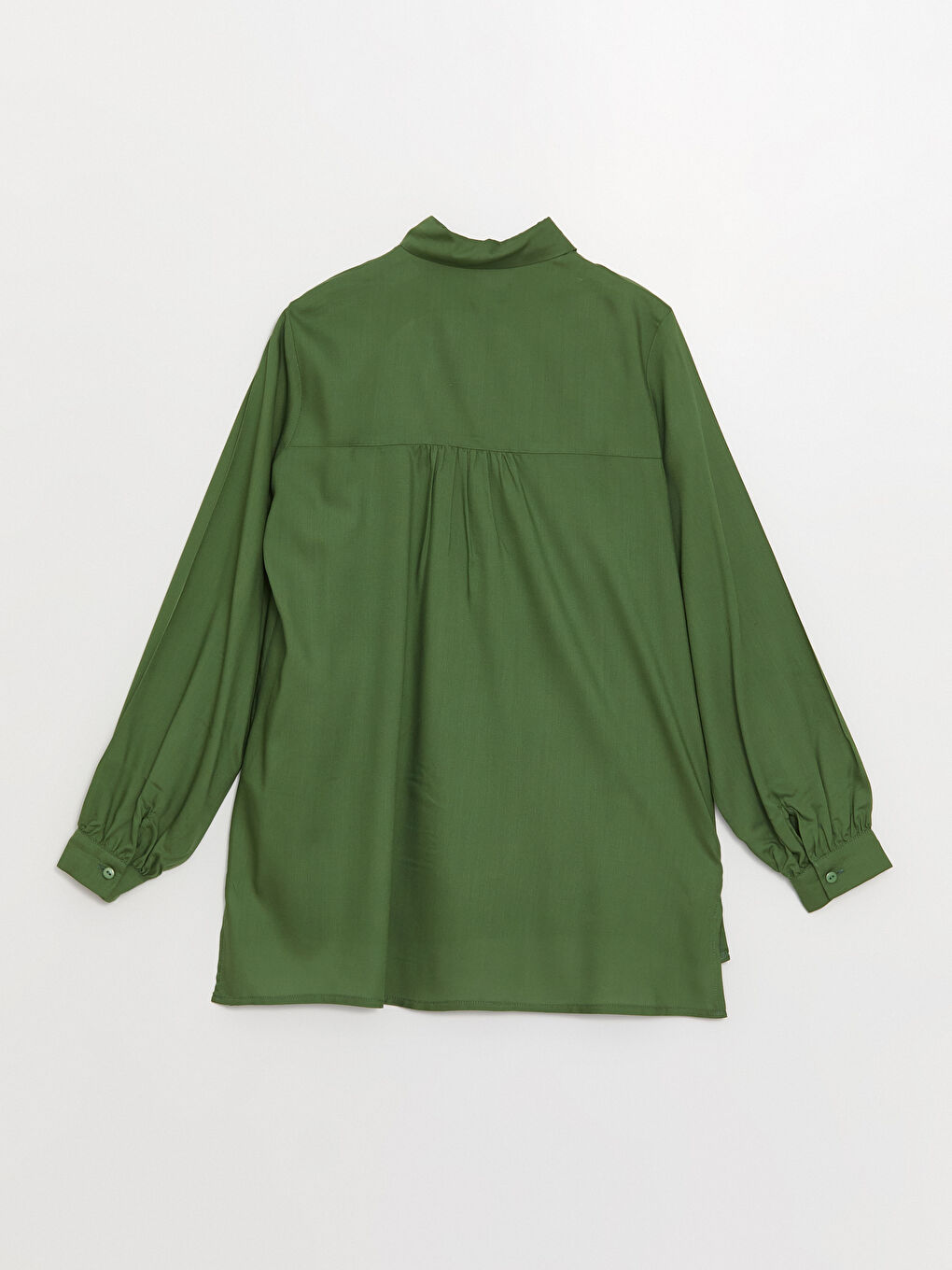 قميص تونيك للسيدات كم طويل سادة-6