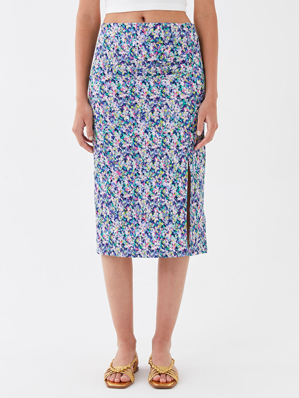 Tight Fit Patterned Women's Pencil Skirt -S3I701Z8-LSC