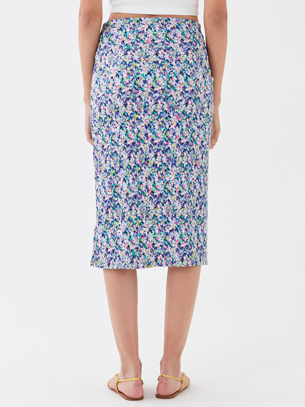 Tight Fit Patterned Women's Pencil Skirt -S3I701Z8-LSC