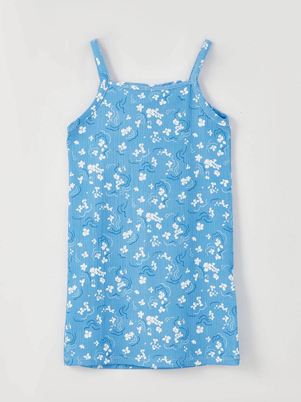 Beyaz Bisiklet Yaka Kız Çocuk Tişört ve Elbise-5