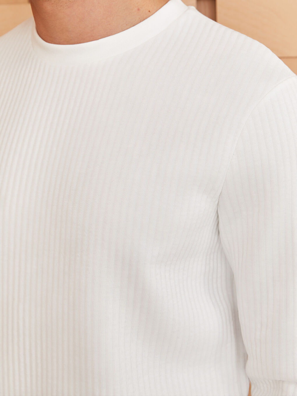 سويت شيرت كم طويل بياقة دائرية للرجال-3