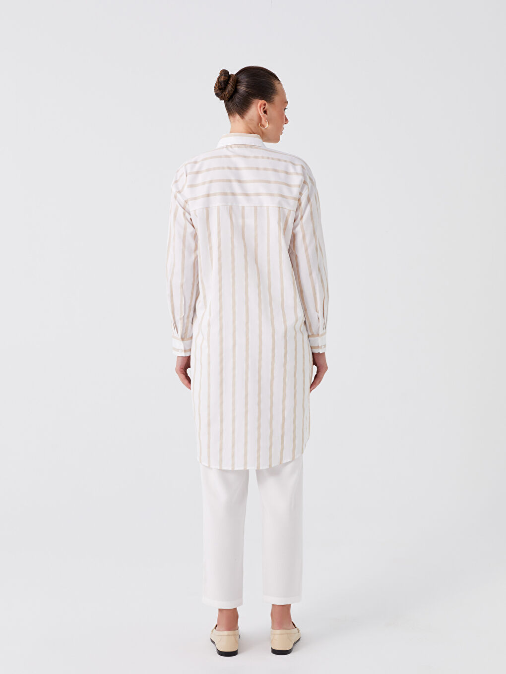 Striped Oversize Women's Shirt Tunic-4