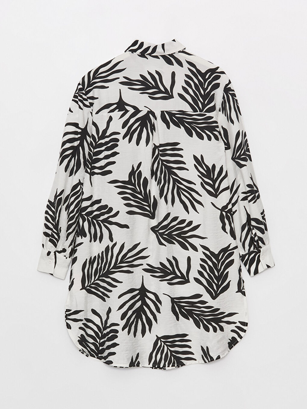 Siyah Desenli Kadın Gömlek Tunik-5