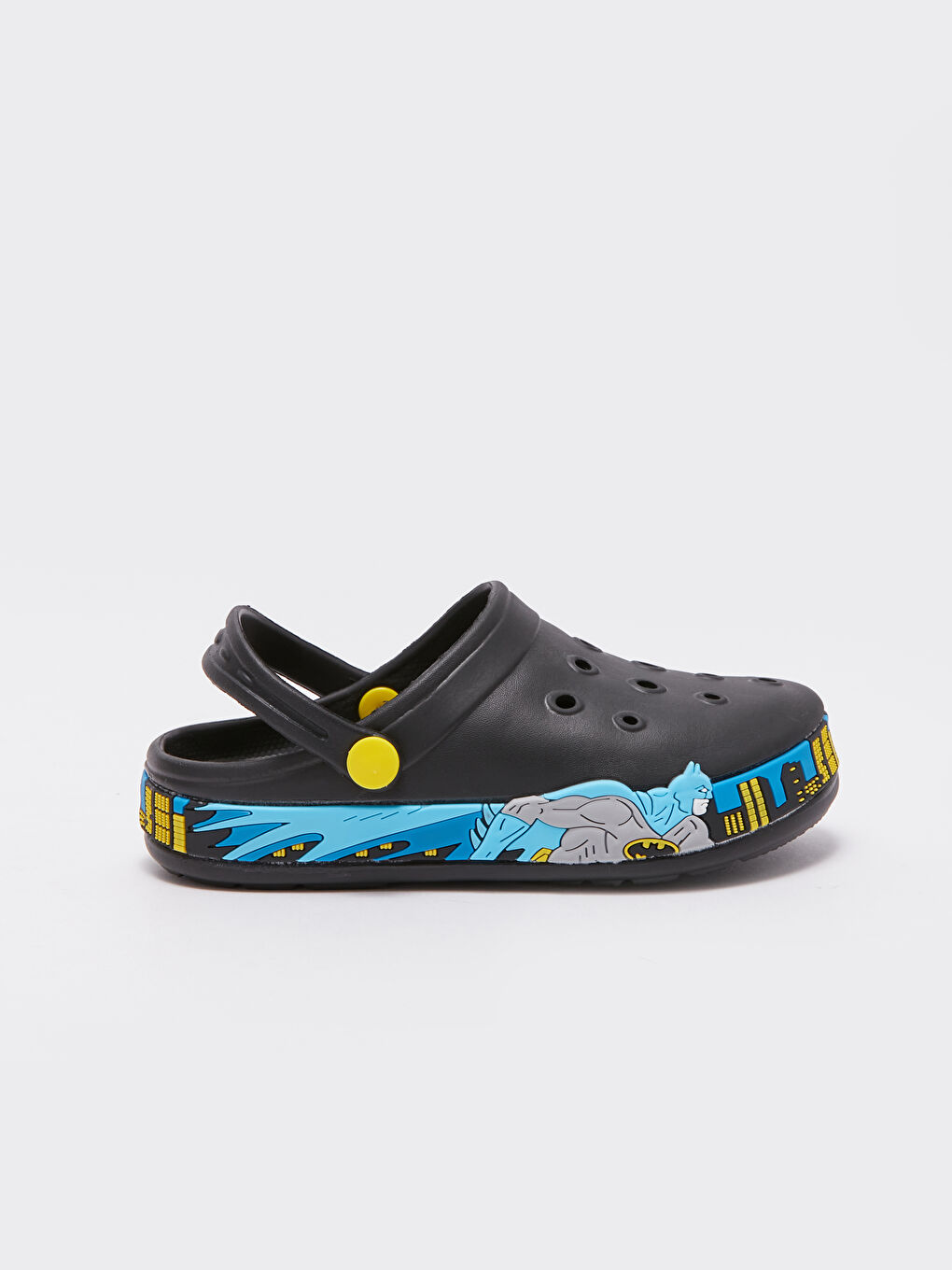 Siyah Baskılı Erkek Çocuk Plaj Sandaleti-1