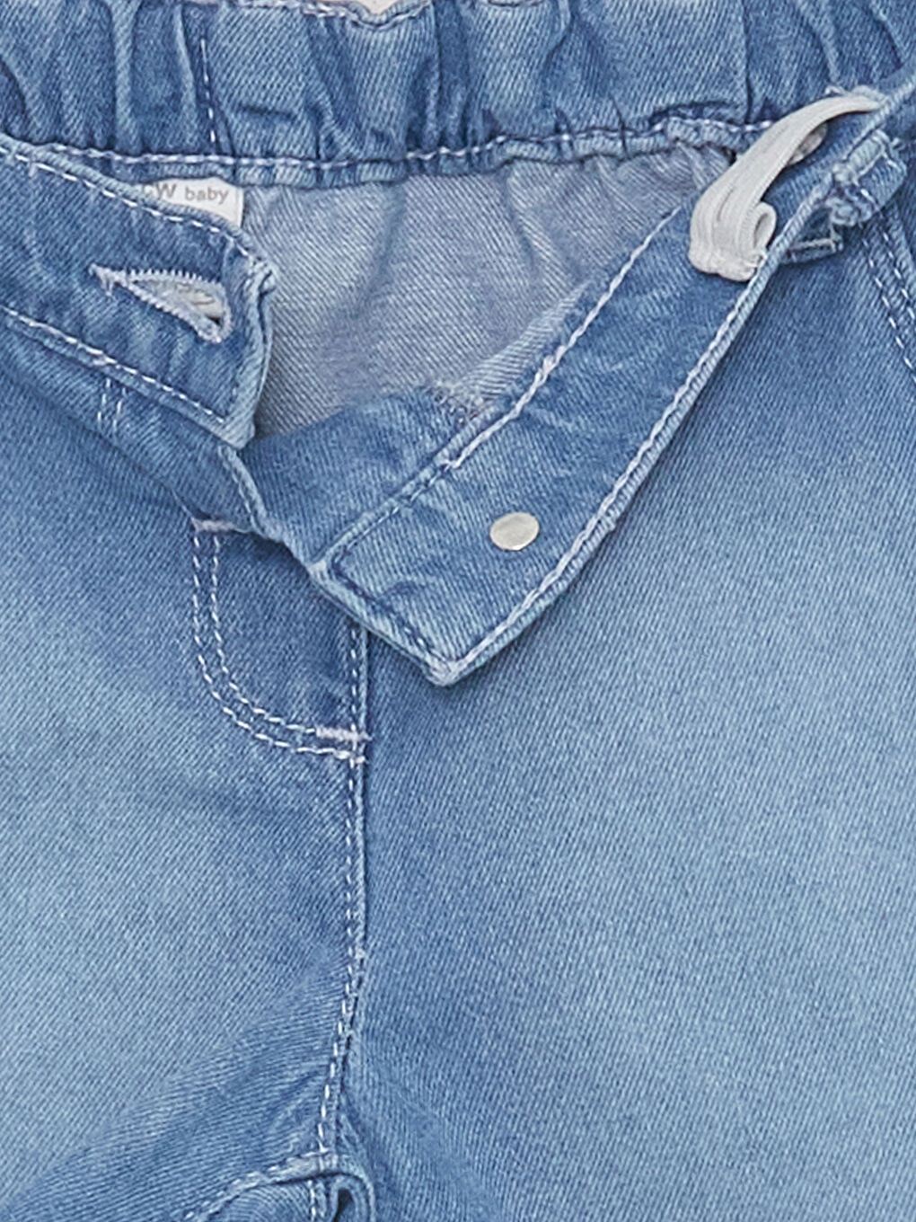 LCW baby Indigo Basic Kız Bebek Jean Şort - 3