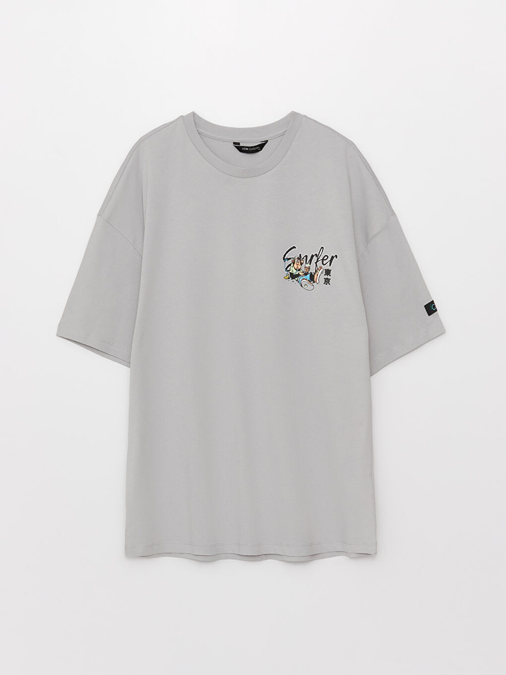 Crew Neck Short Sleeve Nostalgic Monkey Printed Combed Cotton Unisex T-Shirt-13