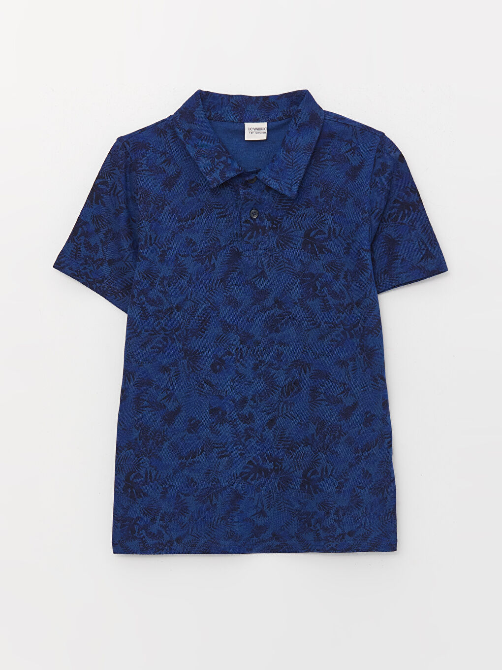 Polo Neck Patterned Short Sleeve Boys' T-Shirt
