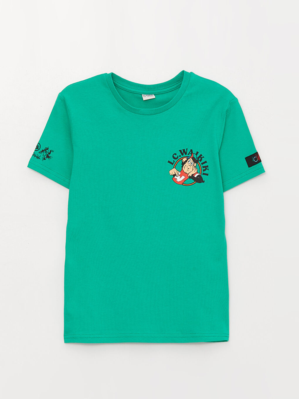 تيشيرت أطفال يونيكس كم قصير مطبوع قرد نوستالجي بياقة دائرية-6