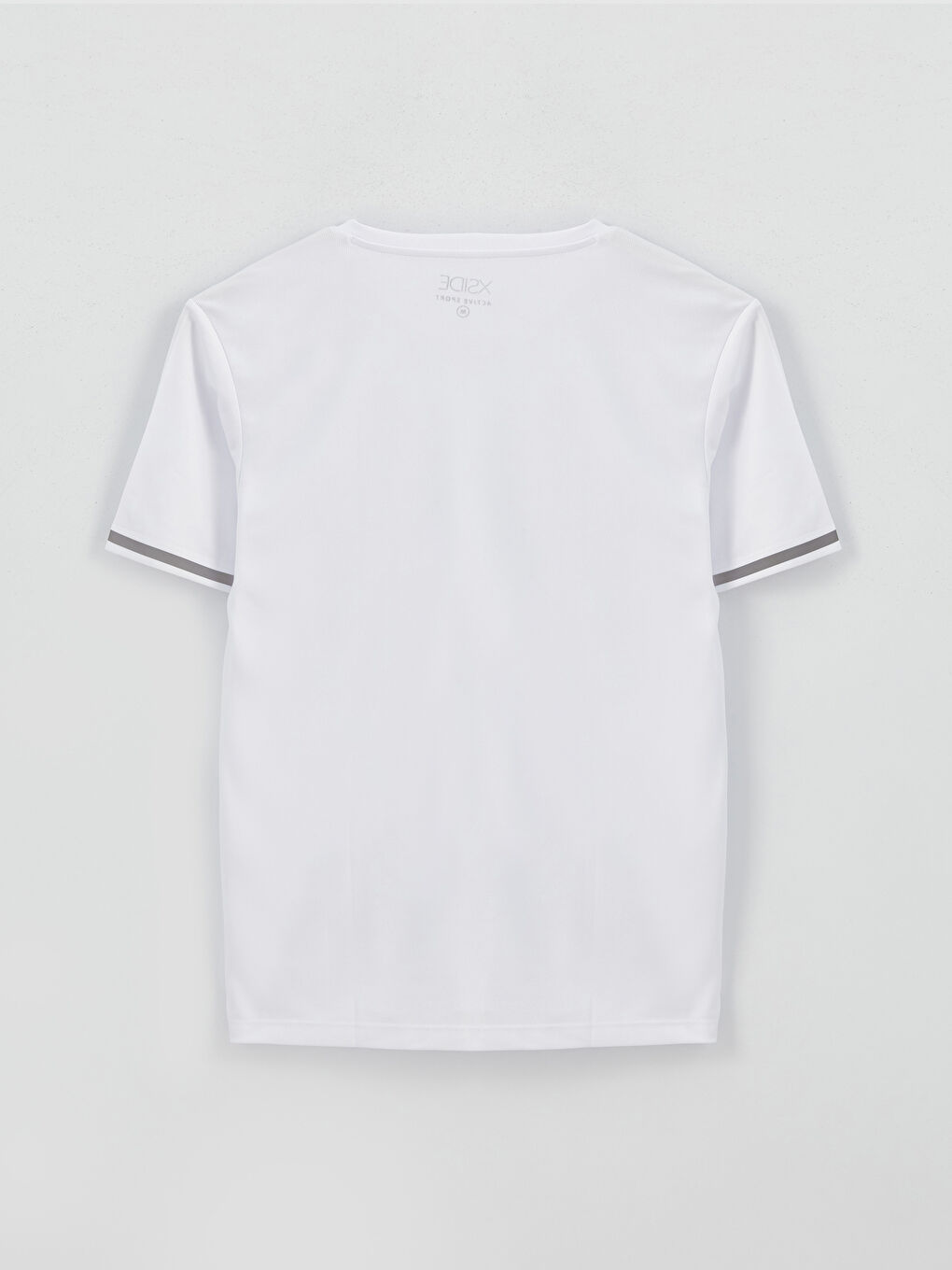 Beyaz Bisiklet Yaka Kısa Kollu Erkek Tişört-6