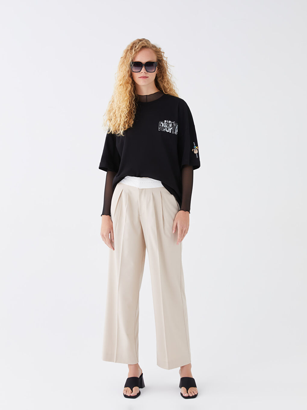 Siyah Bisiklet Yaka Kısa Kollu Baskılı Penye Erkek Tişört-3