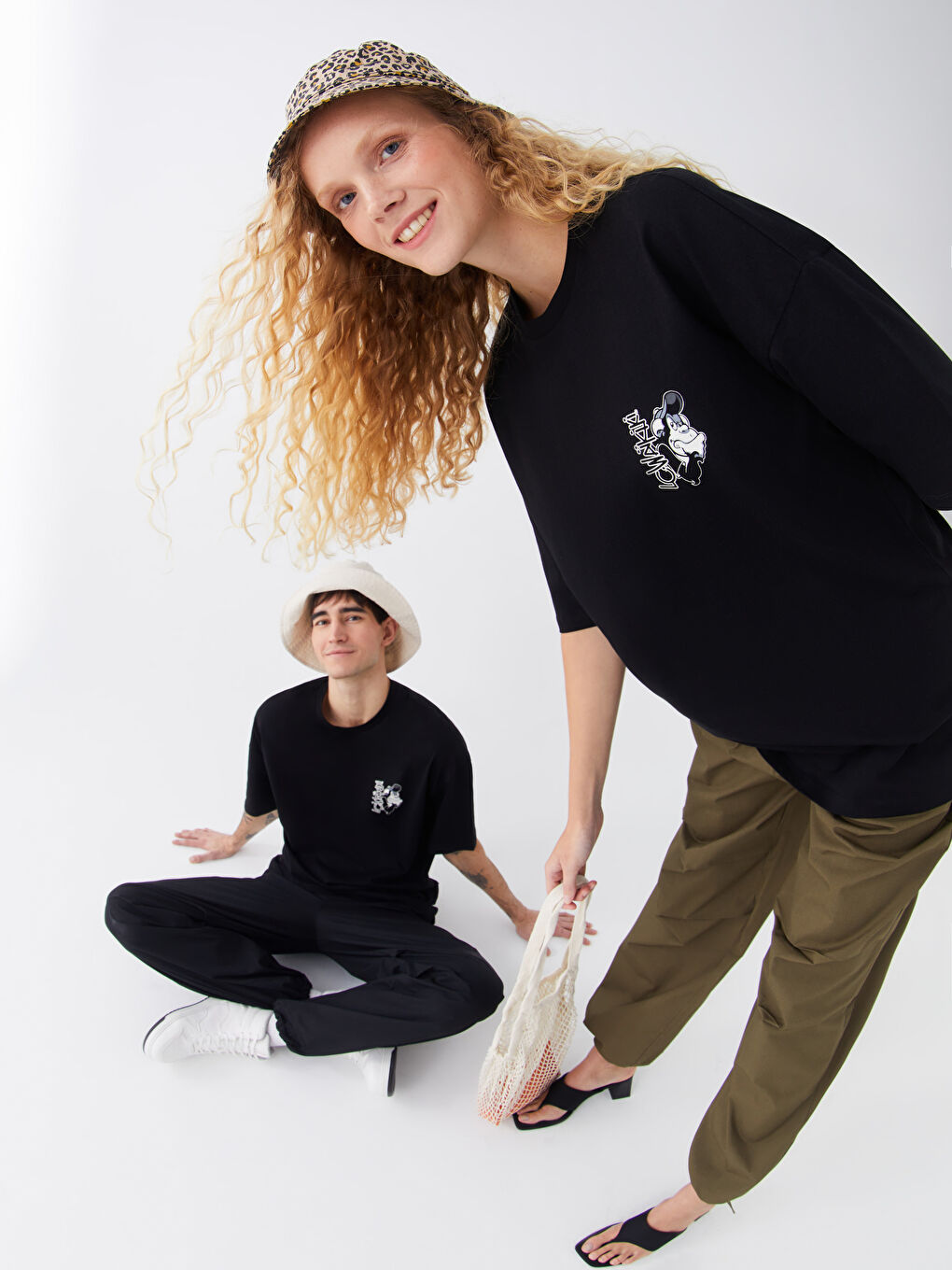 XSIDE Rundhalsausschnitt Kurzarm Nostalgischer Affen Bedruckt Gekämmte Baumwolle Unisex T-Shirt -S3I928Z8-CVL